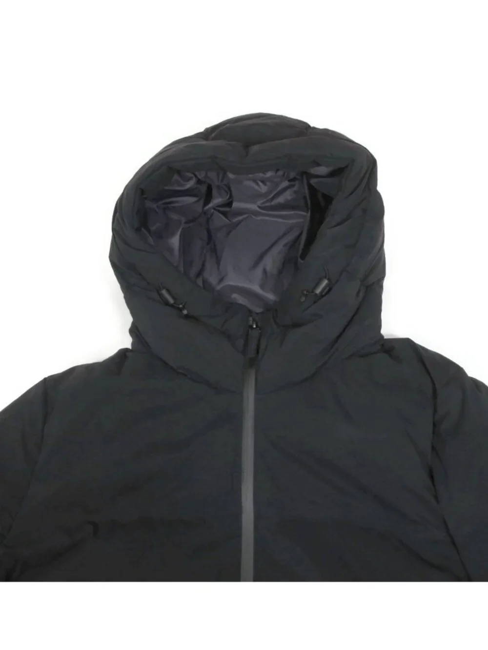 UNIQLO Seamless Down Parka Hooded Full Zip Quilted Cropped Black Size XL /295